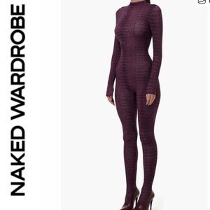 Naked Wardrobe Plum Jumpsuit